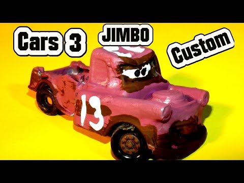 Cars 3 Diecast Custom Jimbo Demolition Derby Crazy 8 Learn Colors with Miss Fritter and Lightning
