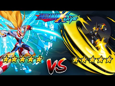 DiVE Armor Zero 5* Vs Shadow Armor X 5* - Mega Man X DiVE (Mobile Controls PvP) | X Vs Zero