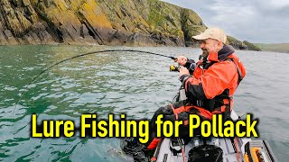 Awesome Day Lure Fishing for Pollack at Port Logan - Kayak Sea Fishing UK - South West Scotland