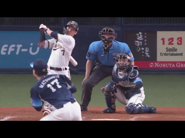 【8回裏】ストレートを捉えた!! バファローズ・西川龍馬 ライトへ今季第3号ソロアーチ!! 2024年6月22日 オリックス・バファローズ 対 埼玉西武ライオンズ