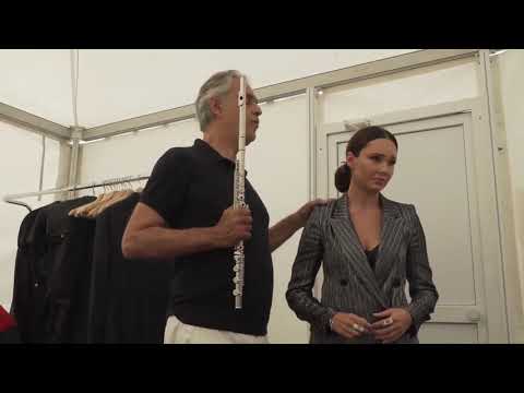 Andrea Bocelli and Aida Garifullina St. Petersburg, Palace Square(backstage)