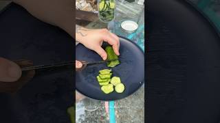 pretty pickles the glitter makes them so cute! #experiment #prettypickles #homemadepickles #garden