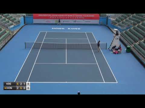 R16 Hong Kong W25 - 131 ranked Barbora Krejcikova takes a 9 minute MTO vs Mai Hontama