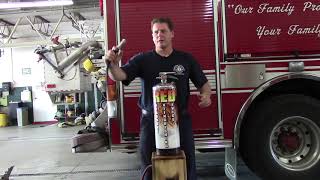 How to fill a water fire extinguisher with the FRED system