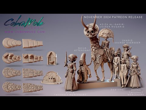 Cobramode 3D Printable Miniatures - November 2024 Patreon Release