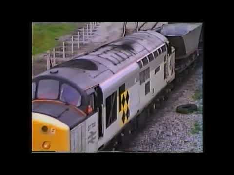 Rails in Wales at Cardiff Docks in 1991. Class 37s and various shunters working