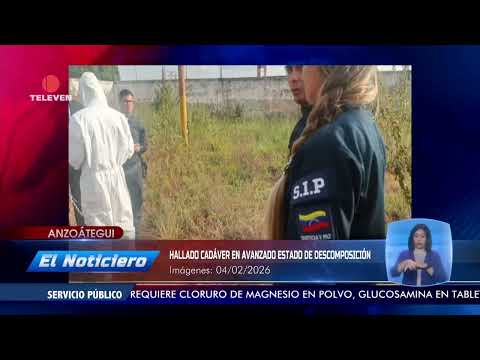 Hallan cadáver en avanzado estado de descomposición – El Noticiero emisión meridiana 04/02/26