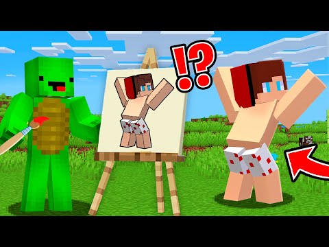 Mikey Use DRAWING MOD for PRANK on JJ Pants in Minecraft! - Maizen