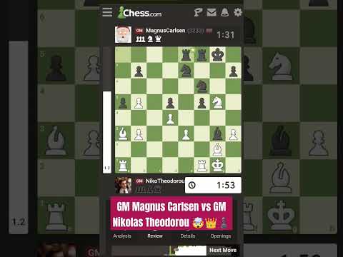 *This* is how Magnus Carlsen LOST to Nikolas Theodorou 🤯👑♟️#chess #chesscom #gaming #chessnerd #tips