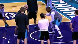 Kemba Walker discusses his signature pregame ball-handling routine with his assistant coach