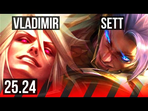 VLADIMIR vs SETT (TOP) | Good KDA: 12/1/7 | KR Grandmaster | 25.24