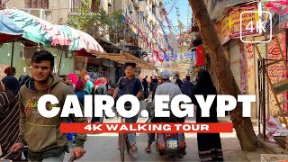 🇪🇬 CAIRO, EGYPT - DOWNTOWN CAIRO RAMADAN WALKING TOUR | El Ataba Market | 4K HDR - 60fps