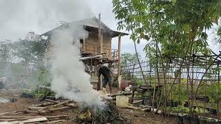 Download lagu Melanjutkan pembuatan pondok kebun proses pemasangan kanopi dan tangga mp3