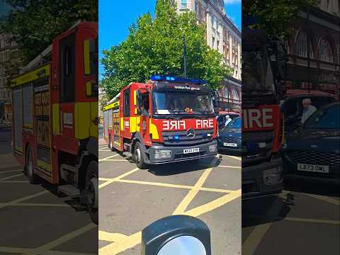 London Fire Brigade Soho Pump Ladder responding 🔥 🚒 #LFB #heatwave #firefighter #fireengine