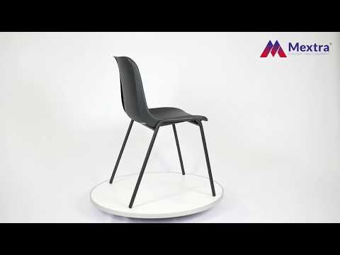Chaises de conférence MAXI BL NOIR - Acier durable et empilable jusqu'à 12 pièces_5