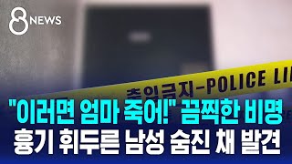 이러면 엄마 죽어! 끔찍한 비명..흉기 휘두른 남성 숨진 채 발견 / SBS 8뉴스