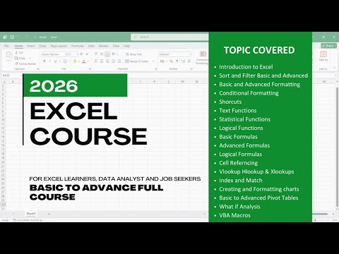 Corso completo di Excel Lezione 1: Introduzione (interfaccia e configurazione dei dati)
