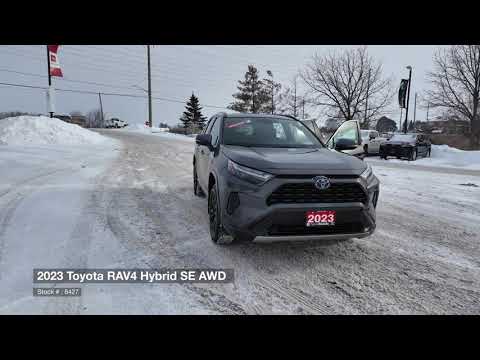 2023 Toyota RAV4 Hybrid SE AWD in Gray for sale at Aurora Toyota in Aurora, ON