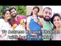 Tv Actress Karuna Bhushan With Her Twin Babies