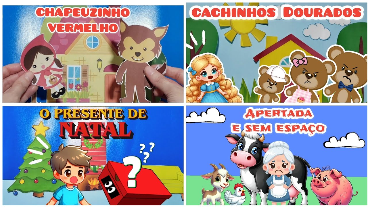 Chapeuzinho vermelho - Cachinhos Dourados - O Presente de Natal - Apertada e sem espaço