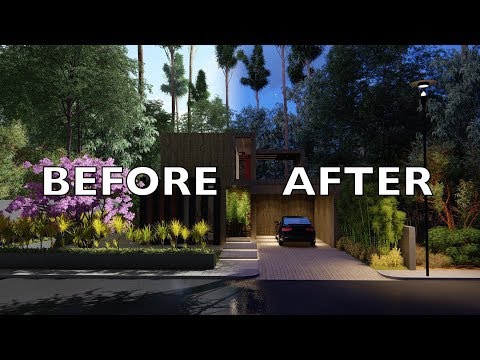 LUMION 8 Pro BEFORE/AFTER Render Tutorial Modern House#6