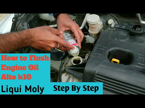 How to flush alto k10/alto engine oil/liqui moly engine flus...