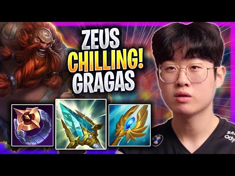 ZEUS CHILLING WITH GRAGAS! - T1 Zeus Plays Gragas TOP vs Jayce! | Season 2023