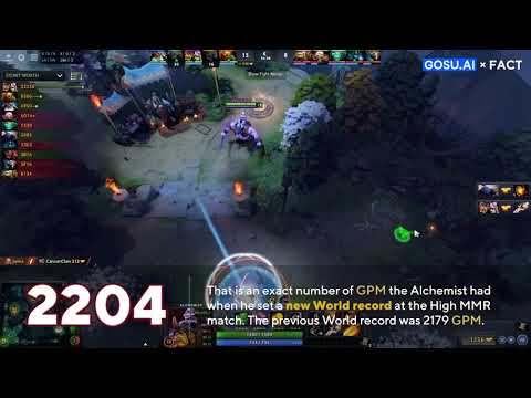 World GPM record in Dota 2 Ranked matches is 2204! WOW!