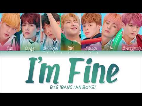 BTS (방탄소년단) - I'm Fine (Color Coded Lyrics Eng/Rom/Han/가사)