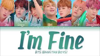 BTS (방탄소년단) - I&#39;m Fine (Color Coded Lyrics Eng/Rom/Han/가사)