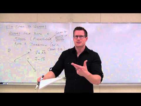 Calculus 3 Lecture 11.1:  An Introduction to Vectors