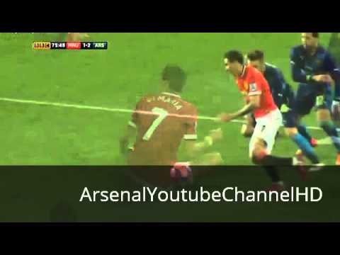 di maria red card vs arsenal  lol!!!!