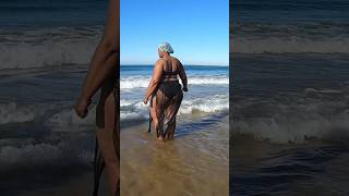 Can you imagine yourself in water winter time ☺️ (Durban is unique) #walkafrica #beach