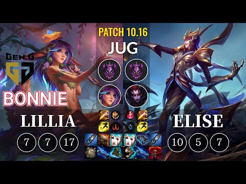 GEN Bonnie Lillia vs Elise Jungle - KR Patch 10.16