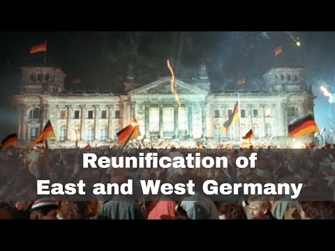 3rd October 1990: Reunification of East and West Germany reunified to create a single country