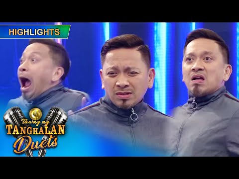 Jhong shows how to do different versions of being shocked Tawag Ng Tanghalan Duets