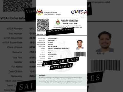 Malaysia visit to work visa Approved in one day