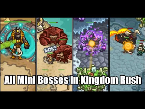 All MINI BOSSES in Kingdom Rush Series #kingdomrush #game #strategy #boss #towerdefence #applearcade