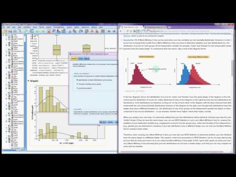 Non-parametric (2 independent groups)/Mann-Whitney U test SPSS
