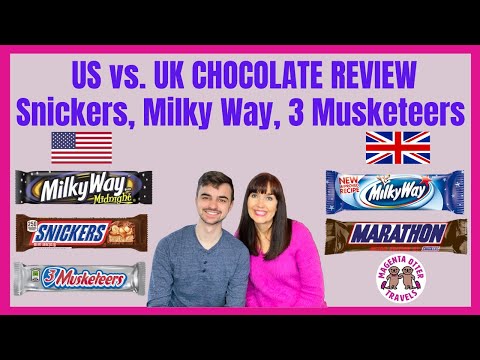 Snickers vs Milky Way vs. 3 Musketeers - US vs UK Candy Bar Review