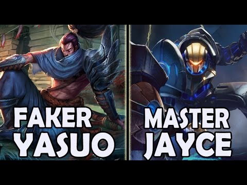 FAKER plays YASUO vs A Korean MASTER JAYCE