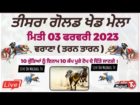 LIVE 3 JAN GREYHOUND DOG RACING PIND WARANA TARN TARAN