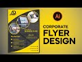 Corporate Business Flyer Design | Adobe illustrator tutorial