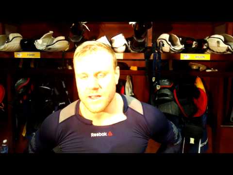 Patric Hornqvist, postgame, 1/12/14 Nashville vs Minnesota