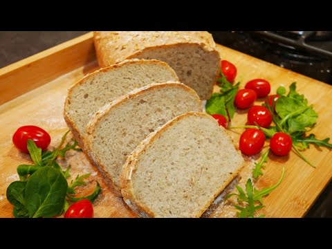 Bread - homemade yeast bread, delicious and crispy. A very simple recipe. Becia cooks and recomme...