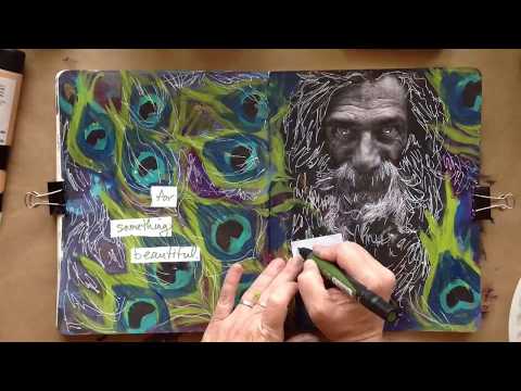 Art Journal/ Acrylics With Collage