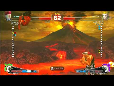 SSF4 Rank Match  Kage in Live (VI)  vs  ACE I RI N (GU)