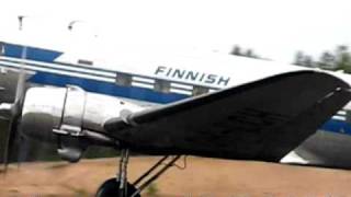 preview picture of video 'DC-3 take-off in Jämijärvi'