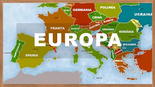 Harta Europei, Țări și Capitale (cu imagini) - Geografie #01
