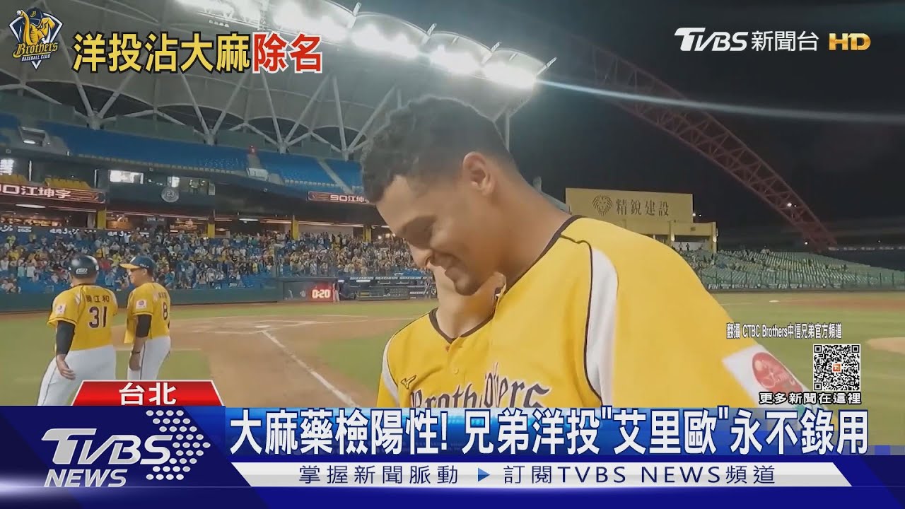 大麻藥檢陽性！兄弟洋投「艾里歐」永不錄用